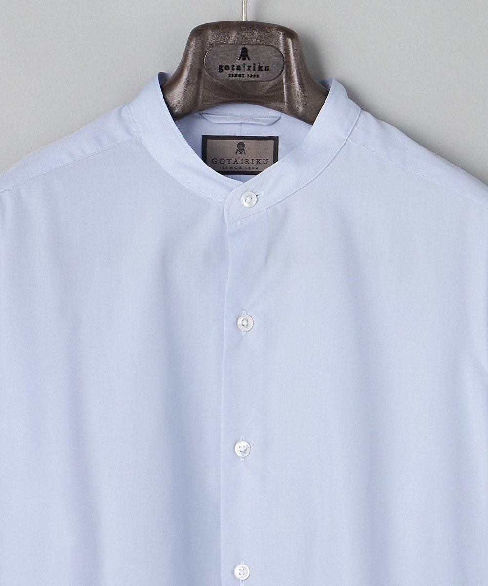 GOTAIRIKU 【シワになりにくい/洗える】ＴＣブロード シャツ_バンドカラー 