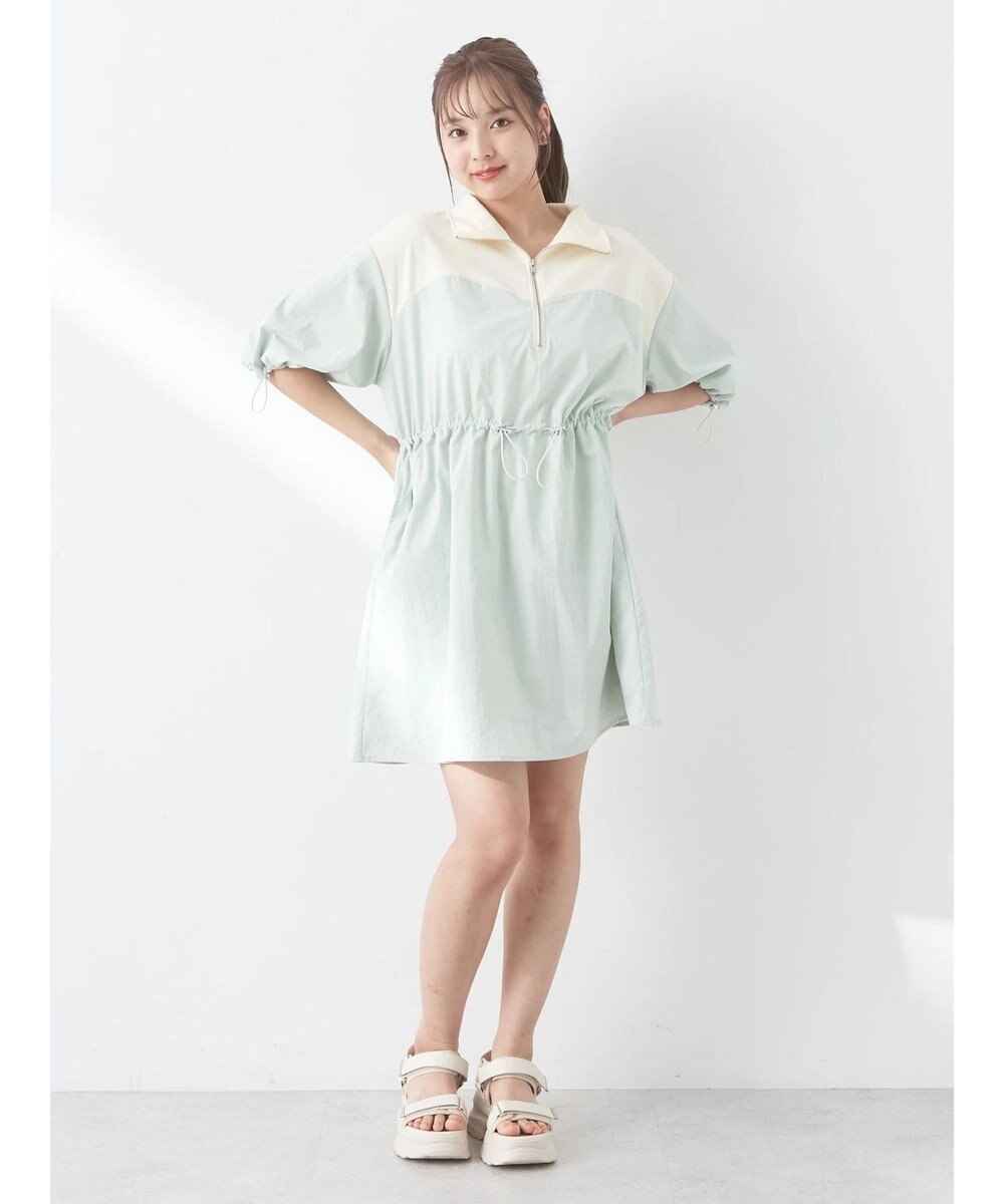 earth music&ecology ハーフＺＩＰミニワンピース 