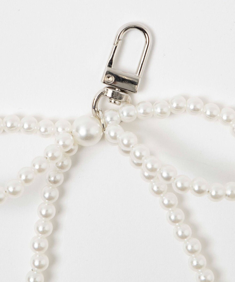 WEGO シンプルパールリボンキーホルダー 