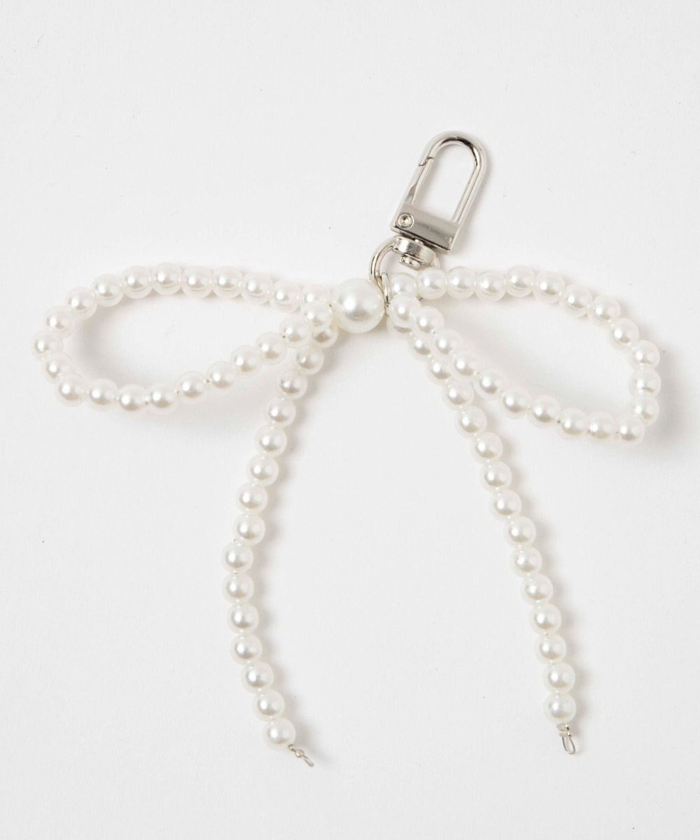 WEGO シンプルパールリボンキーホルダー 