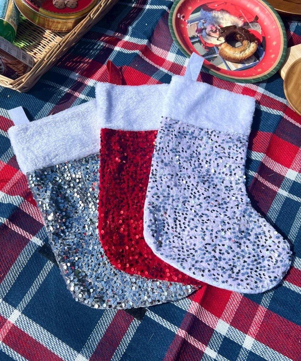 WEGO クリスマスキラキラくつした 