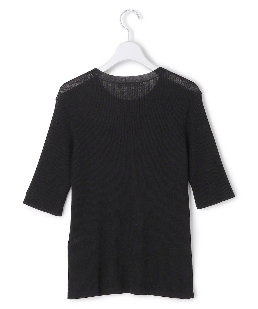 ICB L 【先行予約】 リネンブレンドシアー クルーネックリブニット 