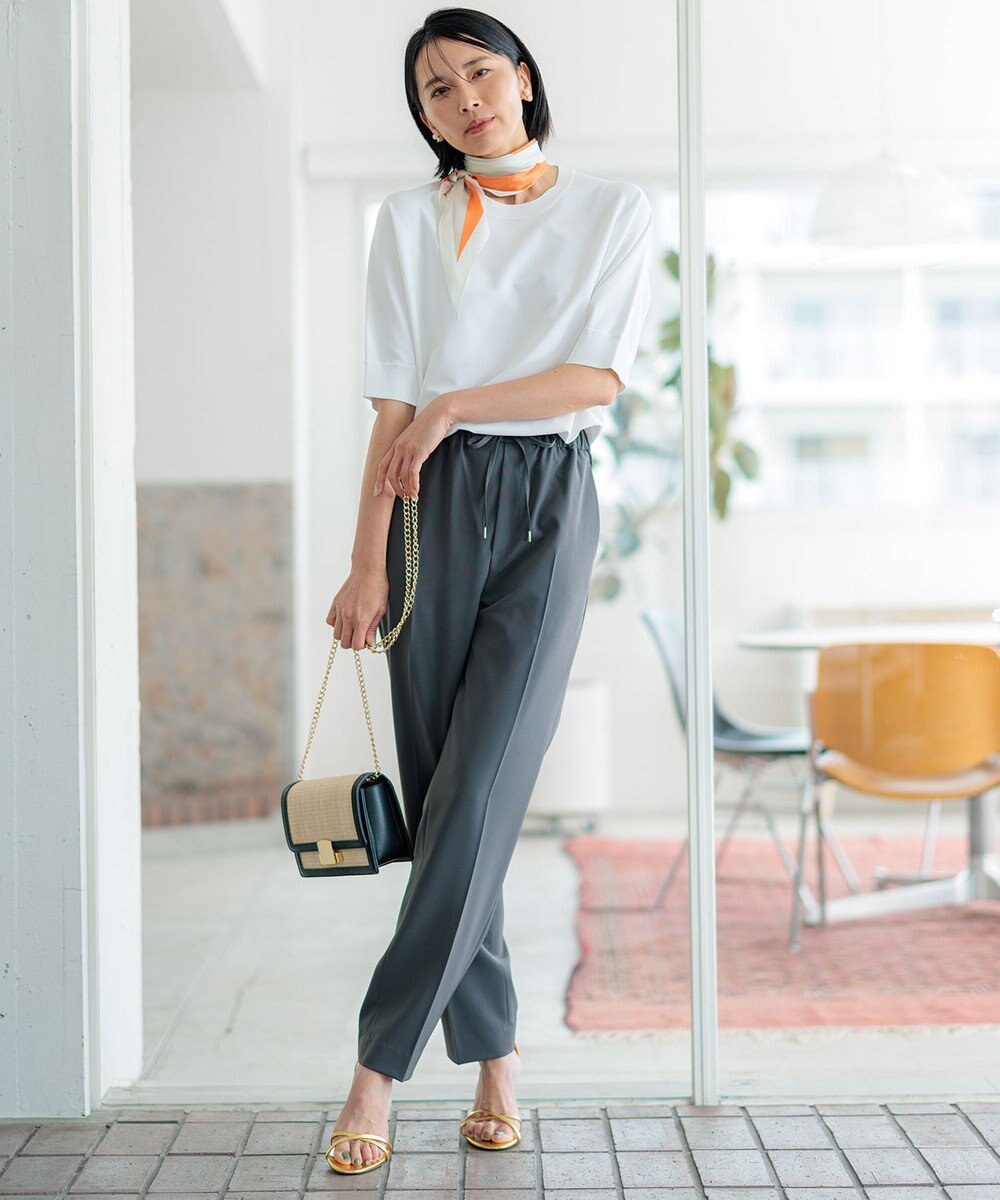 23区 S 【洗える】レーヨンポリエステルストレッチ ドルマン ニット 