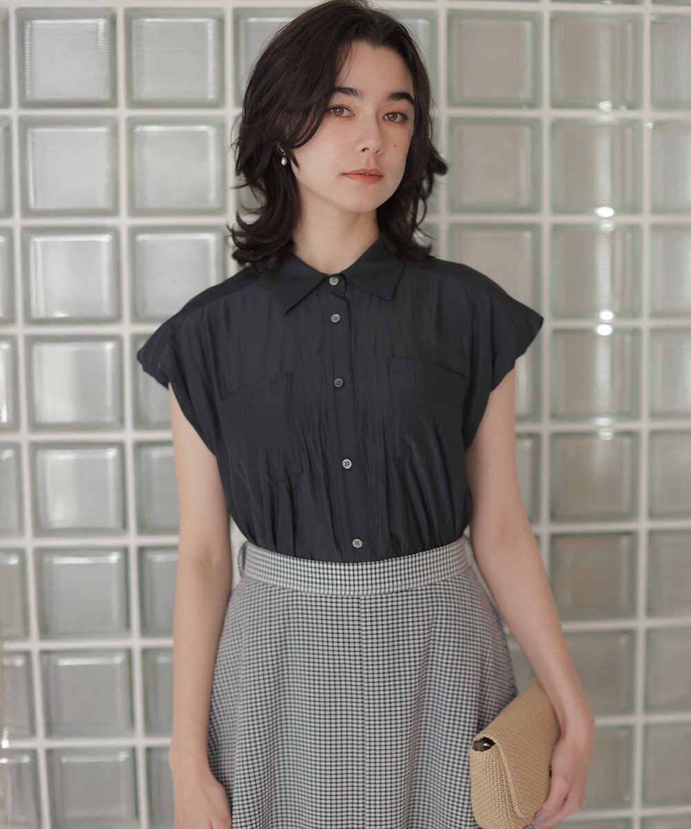 組曲 L ギャザーライトデシン ブラウス 