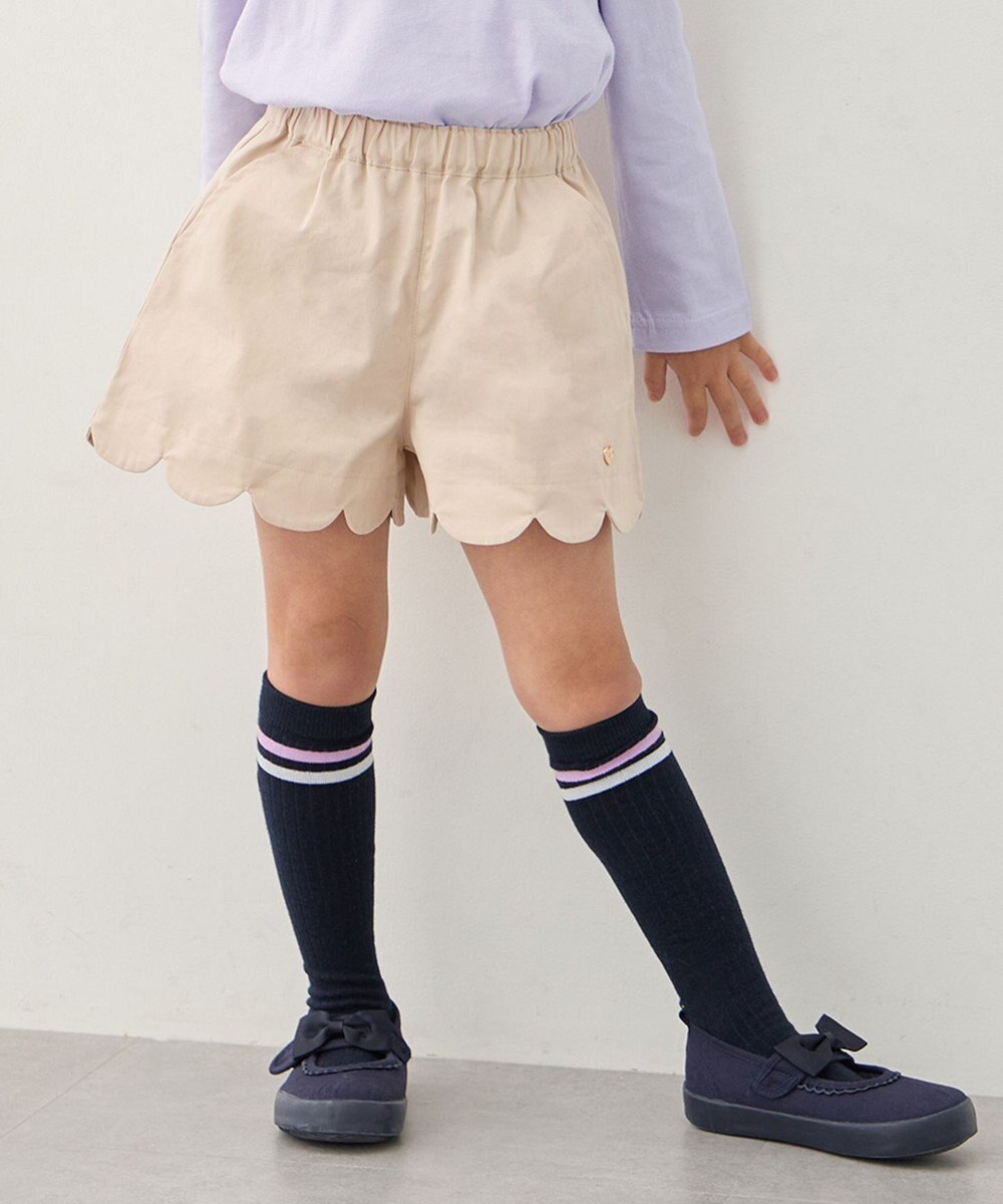 ANY KIDS 【洗濯機可能】スカラップショートパンツ 