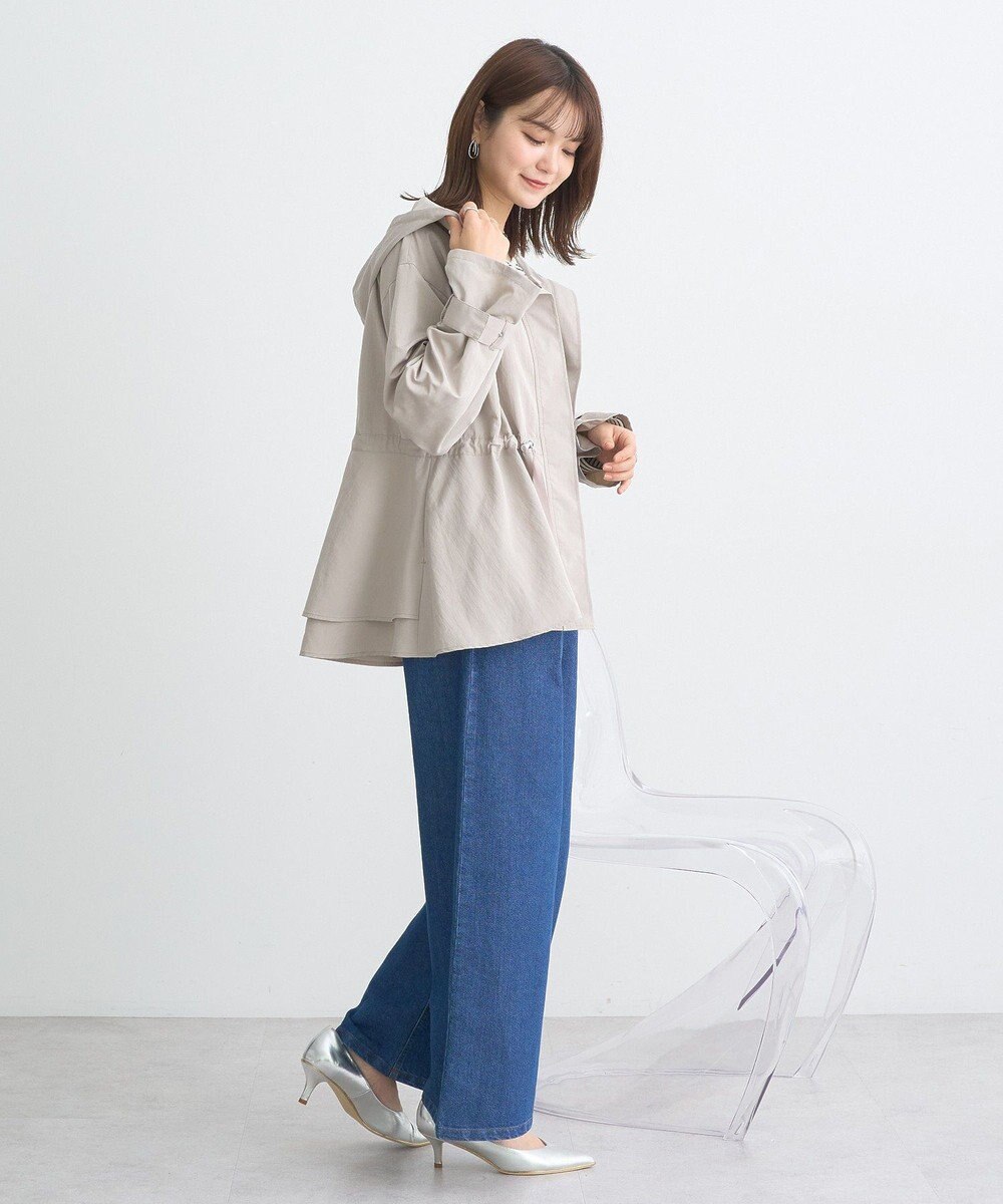 earth music&ecology ドロストペプラムマウンテンパーカー 