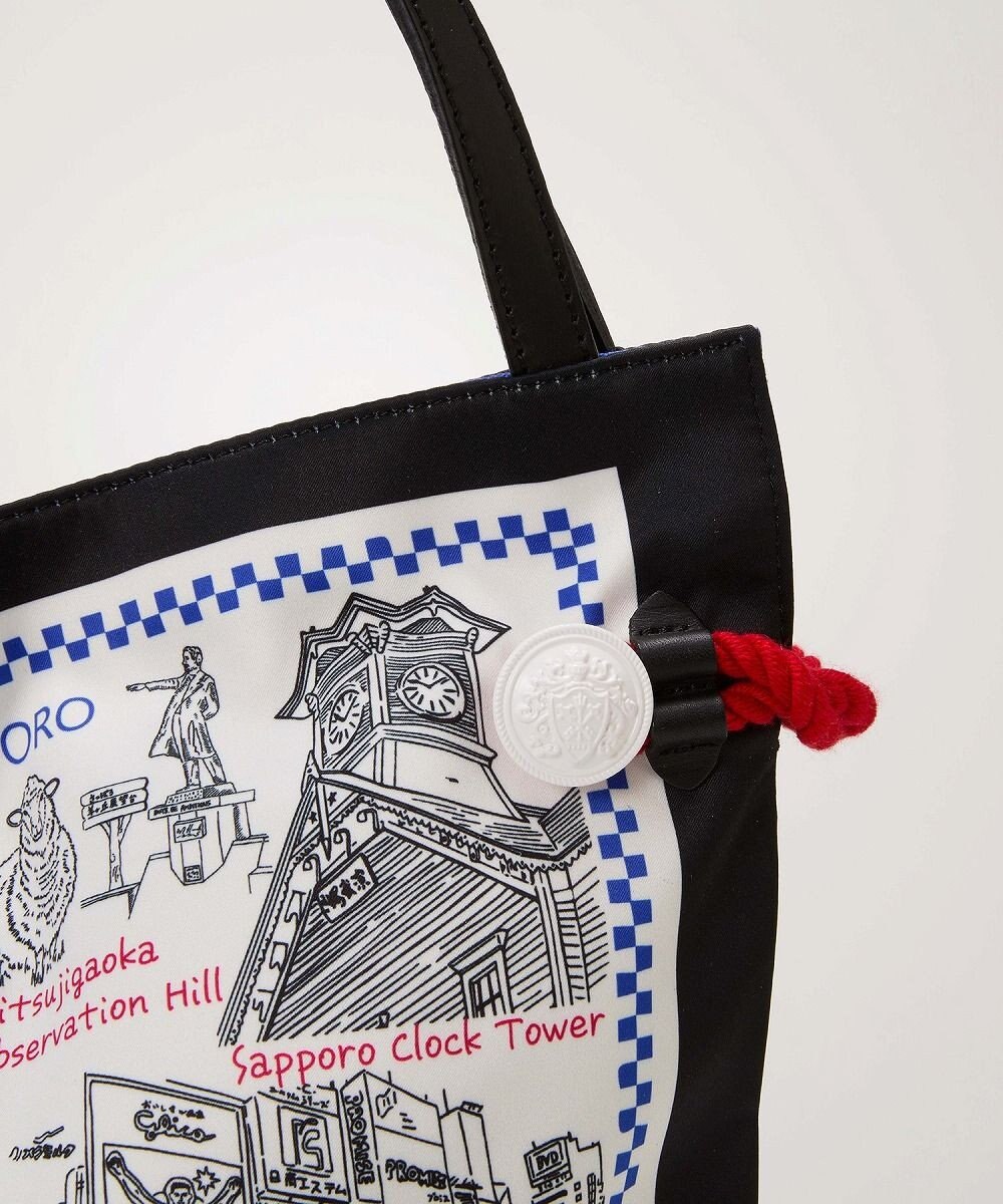 TOPKAPI 【TREASURE TOPKAPI】マイルドサテン スカーフ柄 トートバッグ スーベニアプリント 