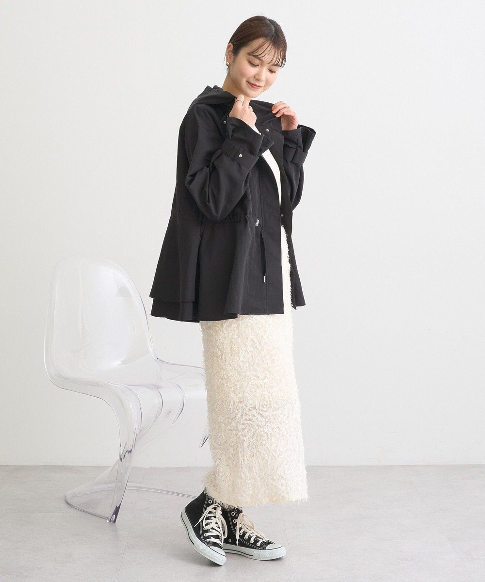 earth music&ecology ドロストペプラムマウンテンパーカー 