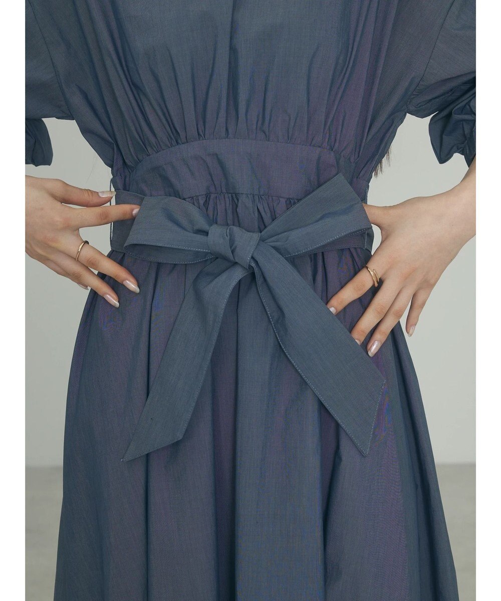 Green Parks ａ．ボリュームギャザーウエスト切替ワンピース 