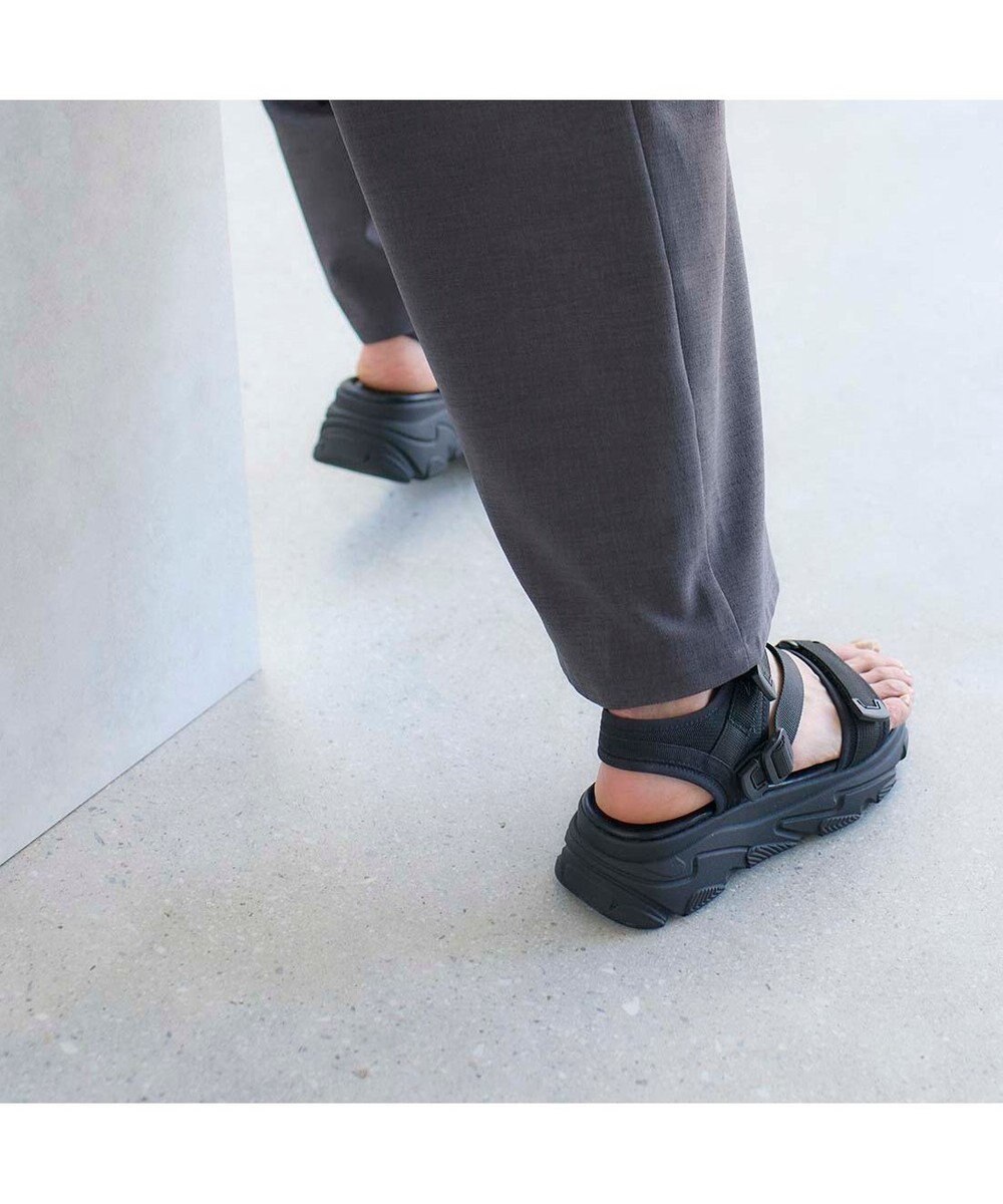 MODE ET JACOMO <noyau>トリプルベルクロ厚底スポーツサンダル 