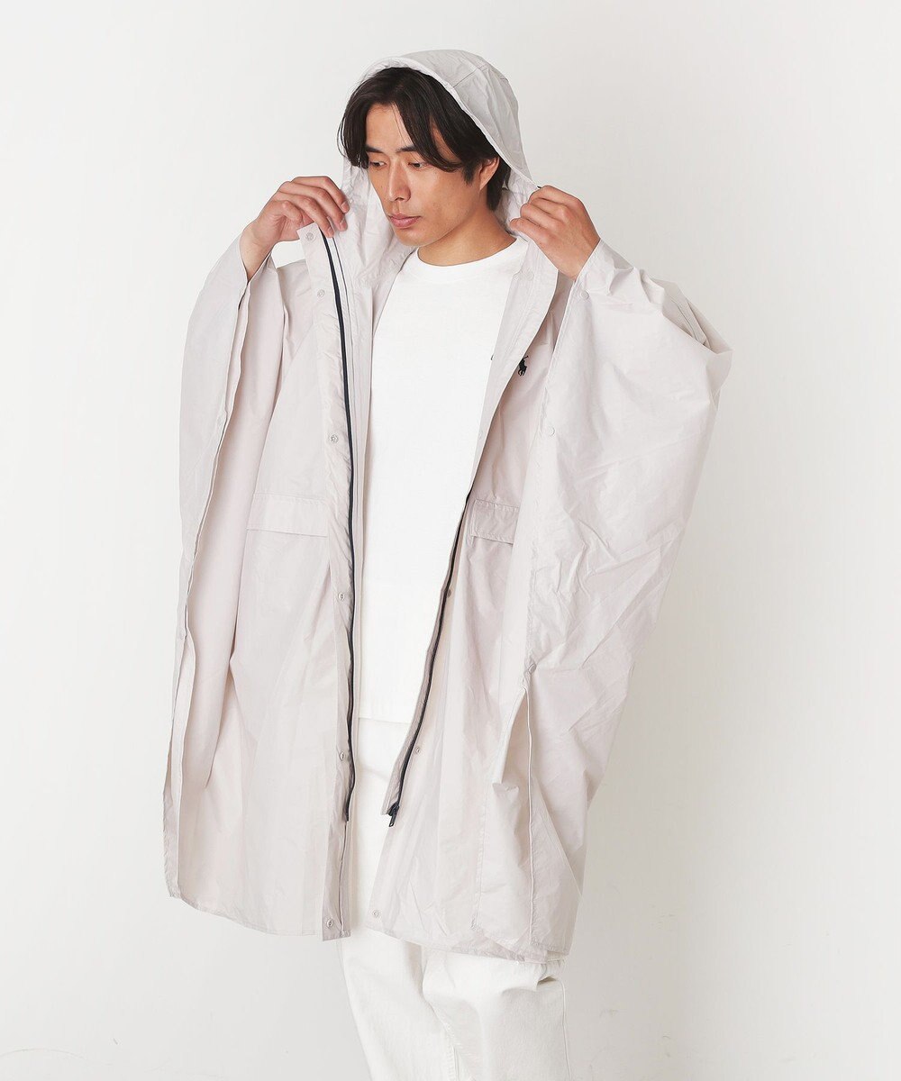 MOONBAT POLO RALPH LAUREN(ポロ ラルフローレン) ポロポニー ポケッタブル レインポンチョ レインコート 無地 フード 収納袋 ロゴ入 レディース 