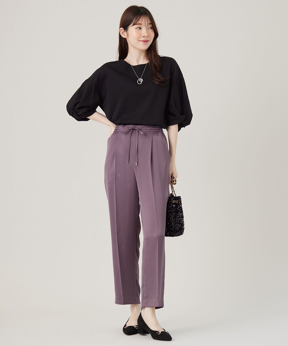 ANY SIS シルケットスムースツイストスリーブ カットソー 