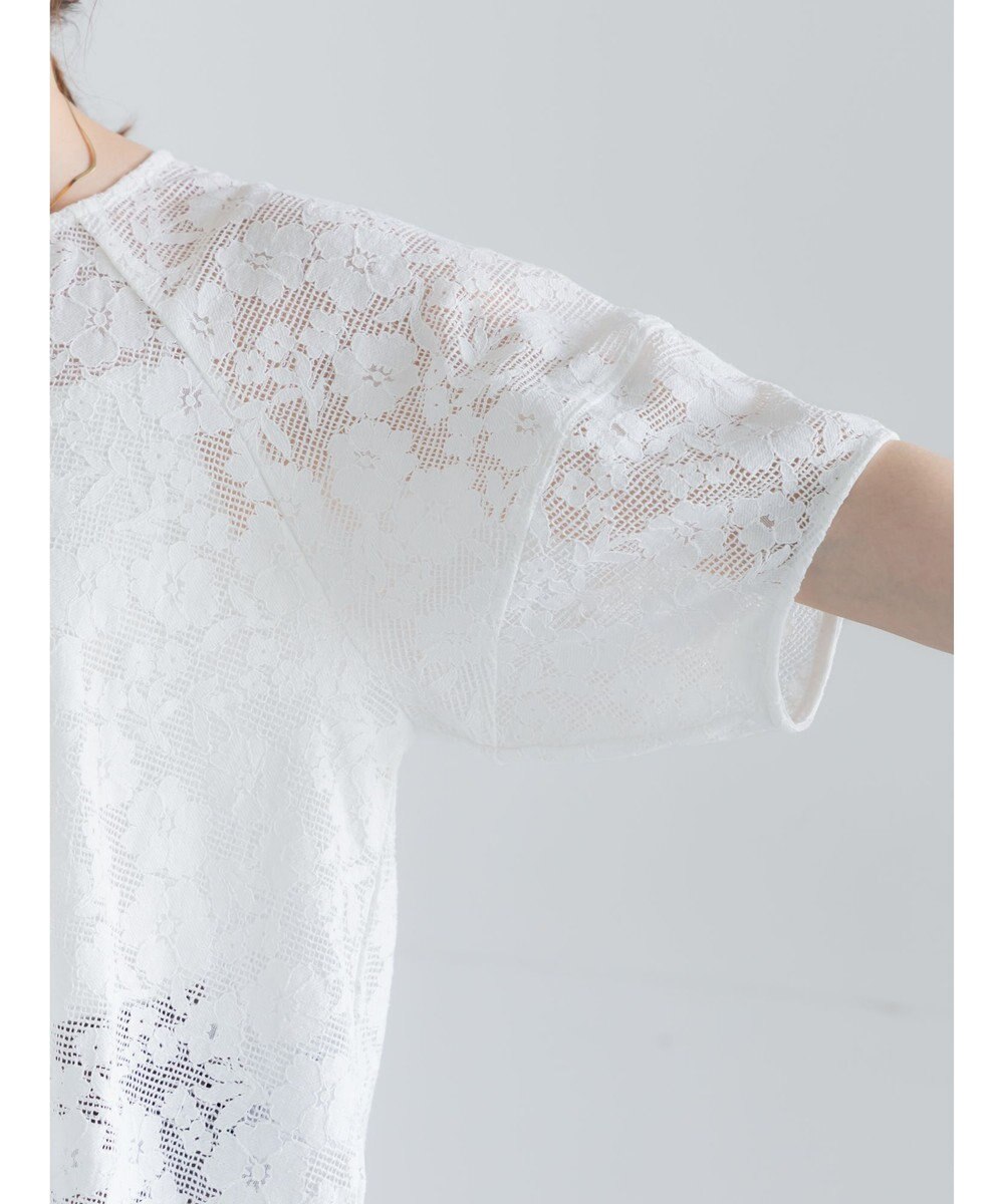 Te chichi メッシュレースボリュームスリーブブラウス 