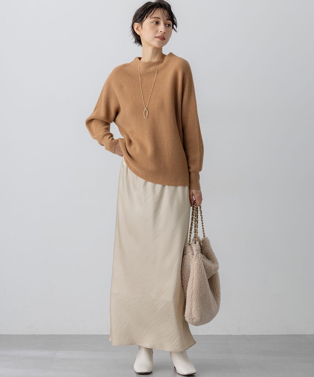 23区 【洗える】ウールカシミヤラメ ドルマンスリーブ ニット 