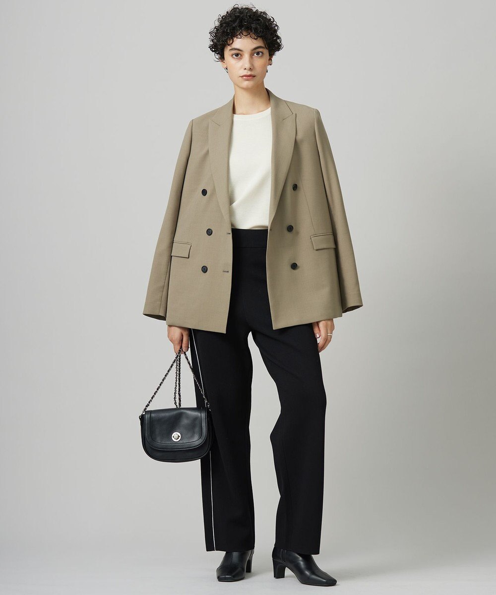 ICB 【洗える】シンセティックダブルフェイス  ニットトラックパンツ 