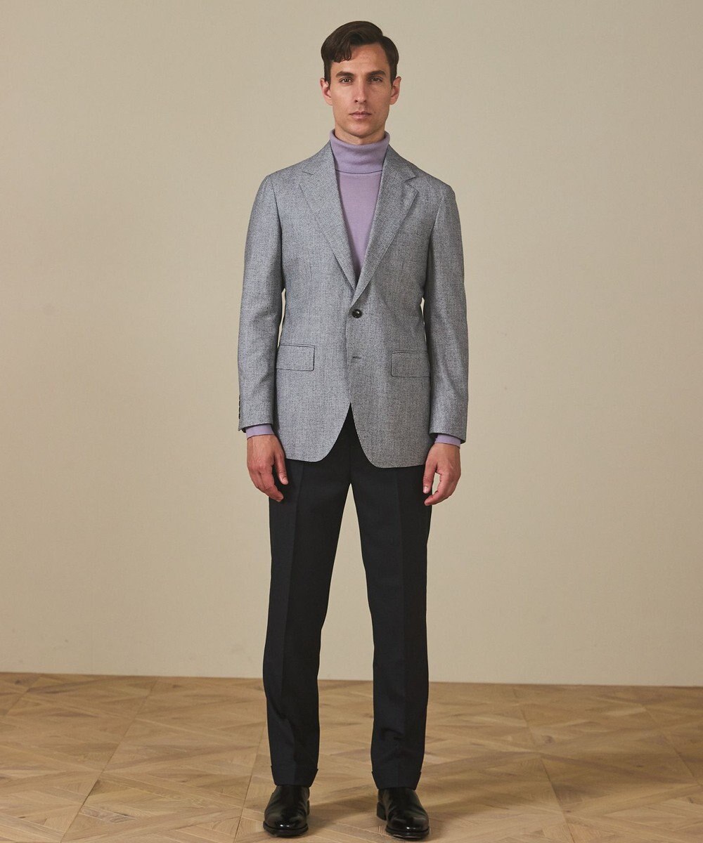 GOTAIRIKU 【CANONICO/カノニコ】サキソニーウールコットンブレンド ジャケット_グレー千鳥柄 