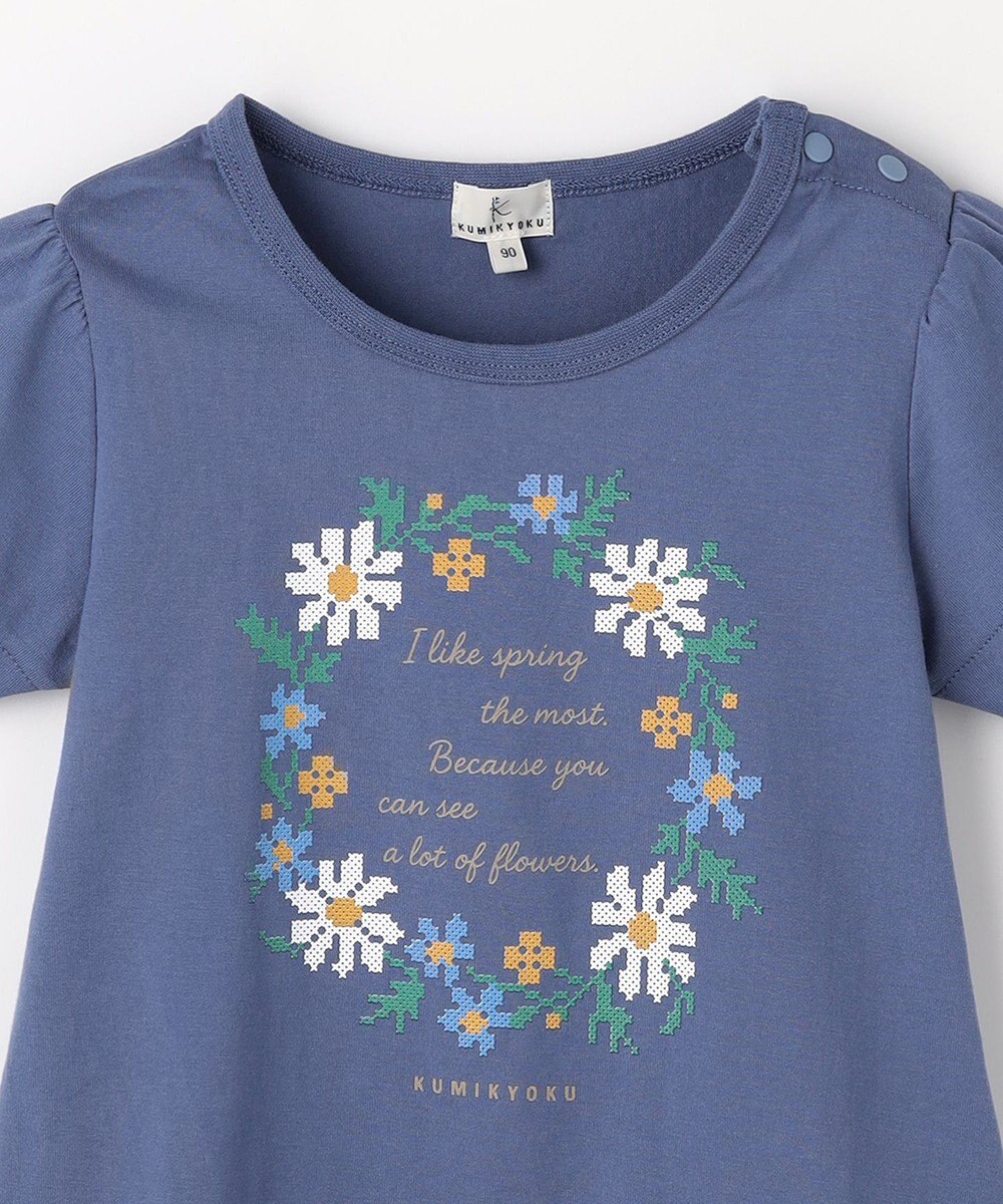 組曲 KIDS 【90-100㎝】 フラワーリースTeeシャツ 
