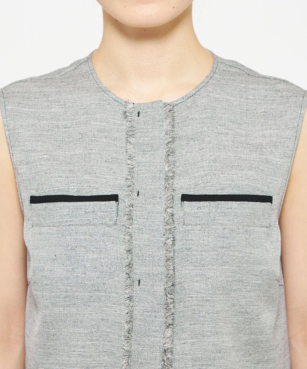 uncrave リネンライクツイル ジレブラウス 