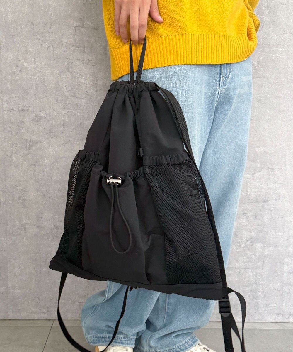 WEGO 【ユニセックス着用ITEM】メッシュポケットナップサック 