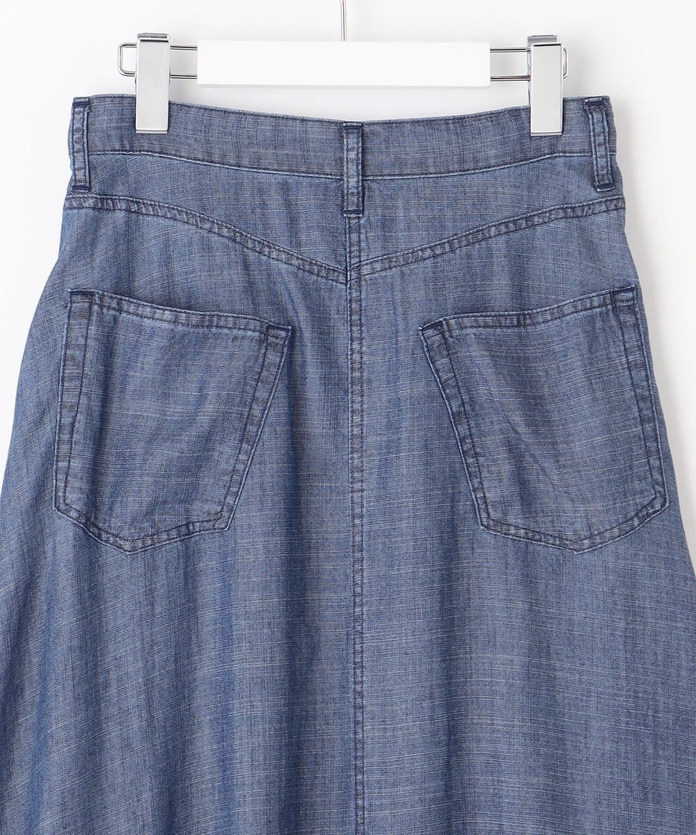 自由区 L 【洗える】テンセルリネンデニム  スカート 