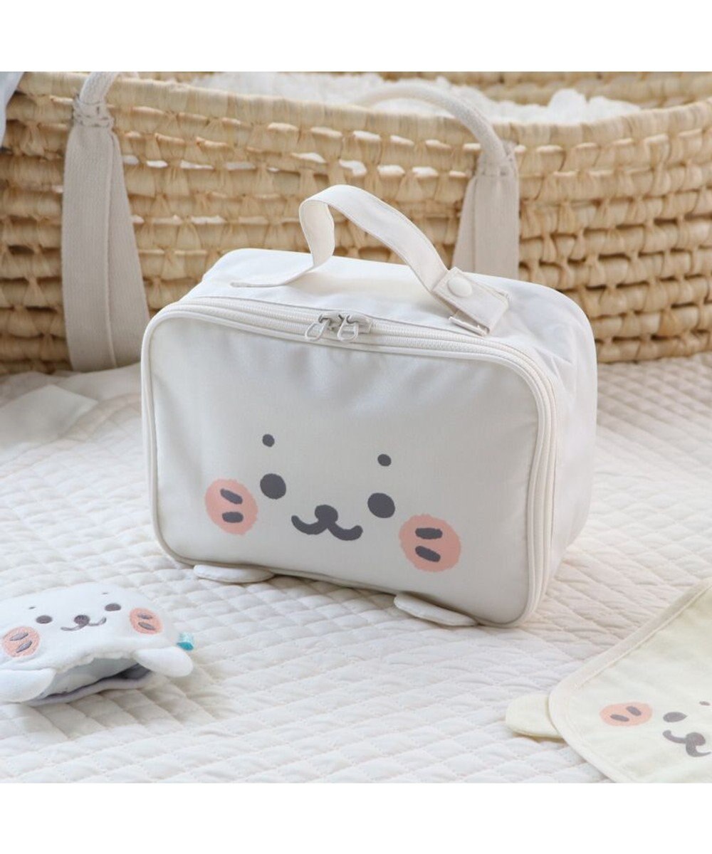 Mother garden しろたん 顔ぼん柄 ポーチ おむつポーチ トラベルポーチ 