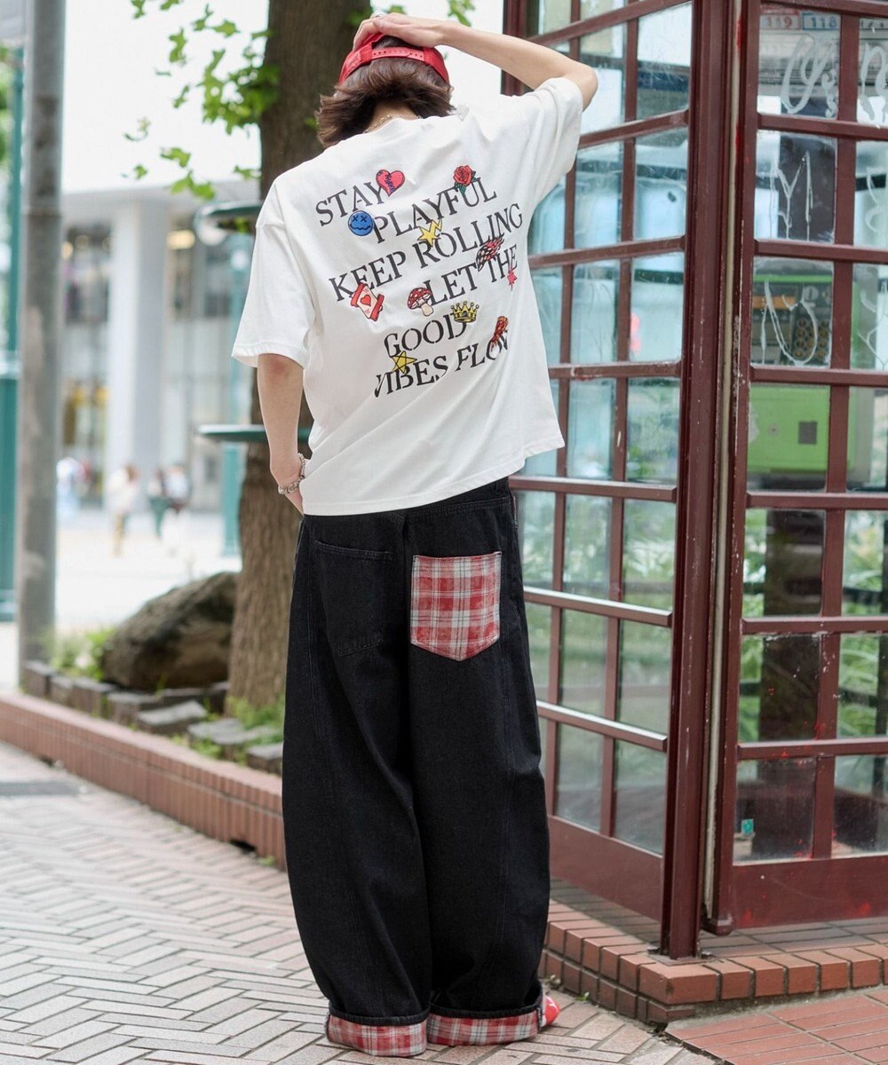 WEGO 【ユニセックス着用ITEM/機能T】接触冷感モチーフ刺繍グラフィックT（SS） 