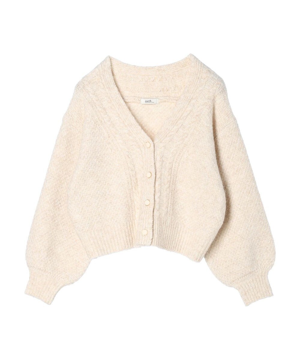 earth music&ecology ラメスラブニットカーディガン 