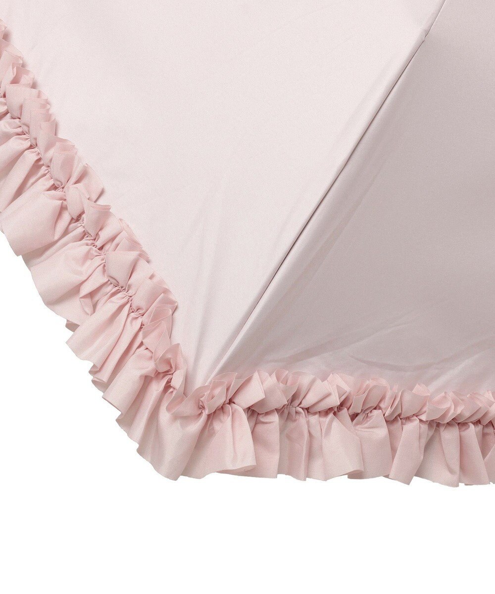 Maison de FLEUR 《晴雨兼用》遮光&UV CUT フリル折りたたみ傘 