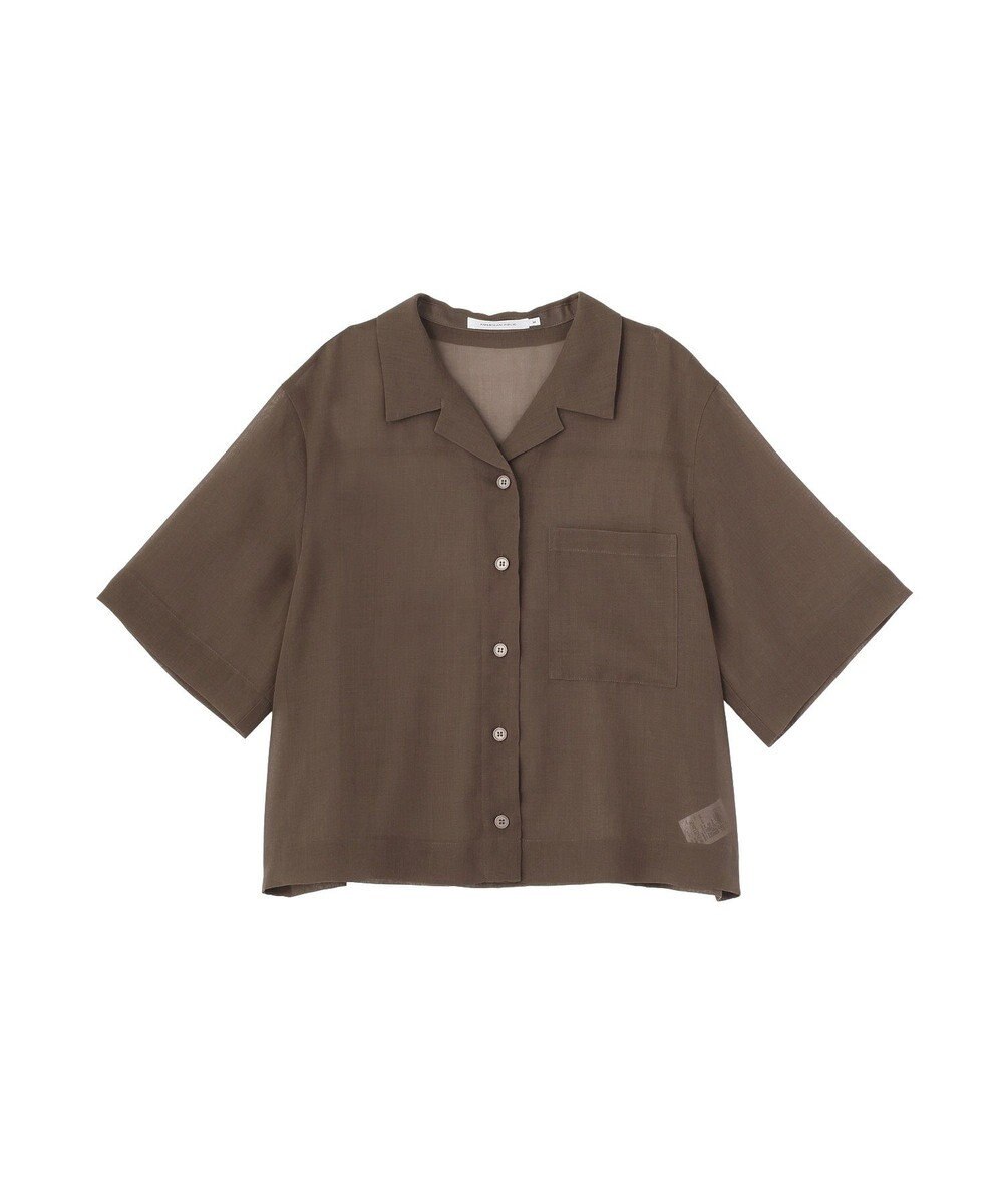 AMERICAN HOLIC シアーショート丈開襟シャツ 
