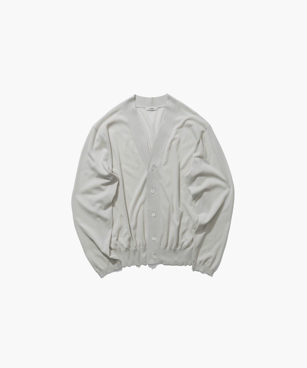 ATON HIGH TWIST COTTON | Ｖネックニットカーディガン 