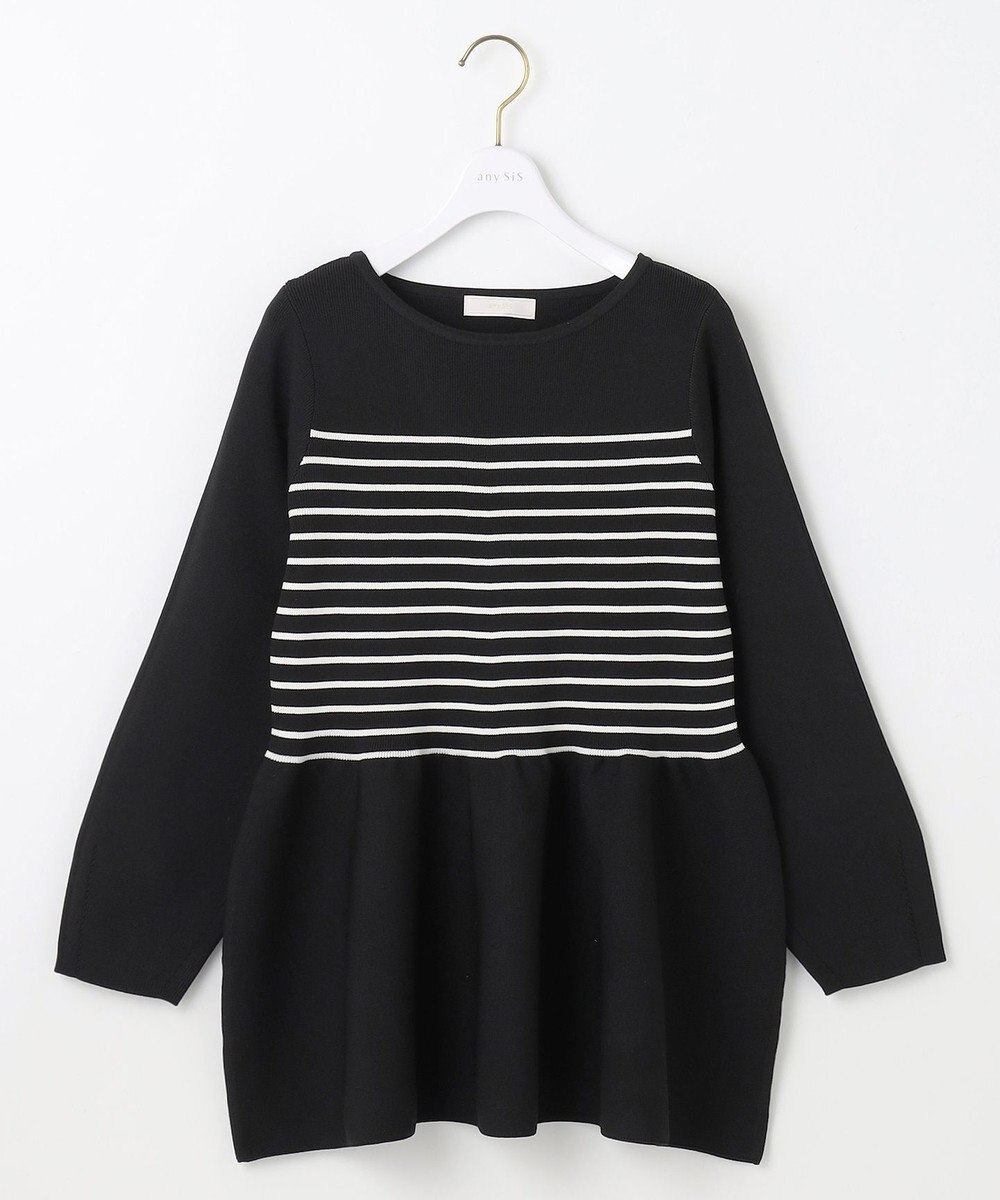 ANY SIS 【洗える】スポンディッシュペプラム ニット 