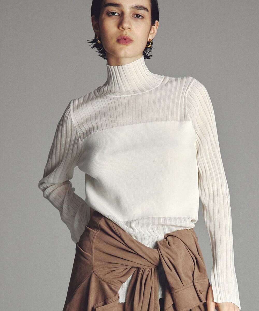 uncrave シアーニット コンビトップス 