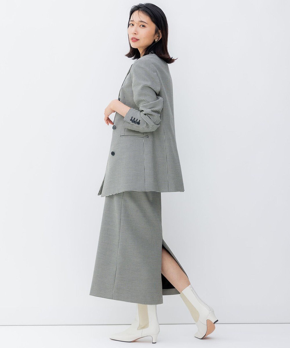 23区 S ガンクラブチェックストレッチ ジャケット 