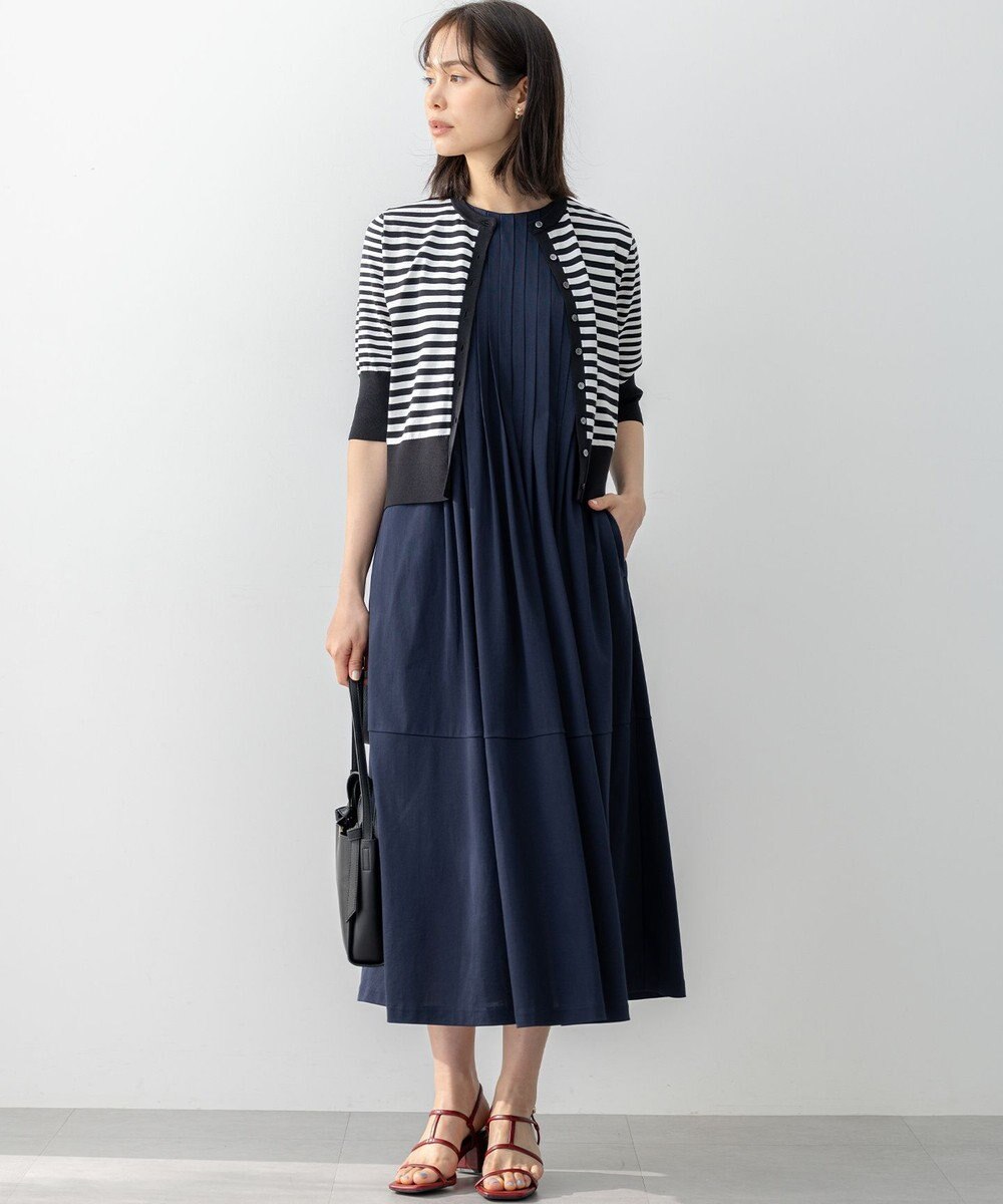 組曲 L ドライタッチ 5分袖カーディガン 