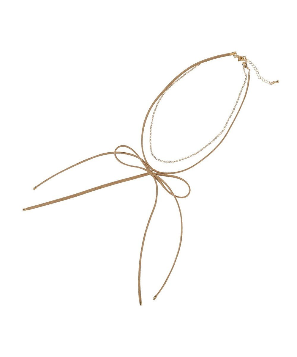 earth music&ecology スエードライクリボンネックレス 