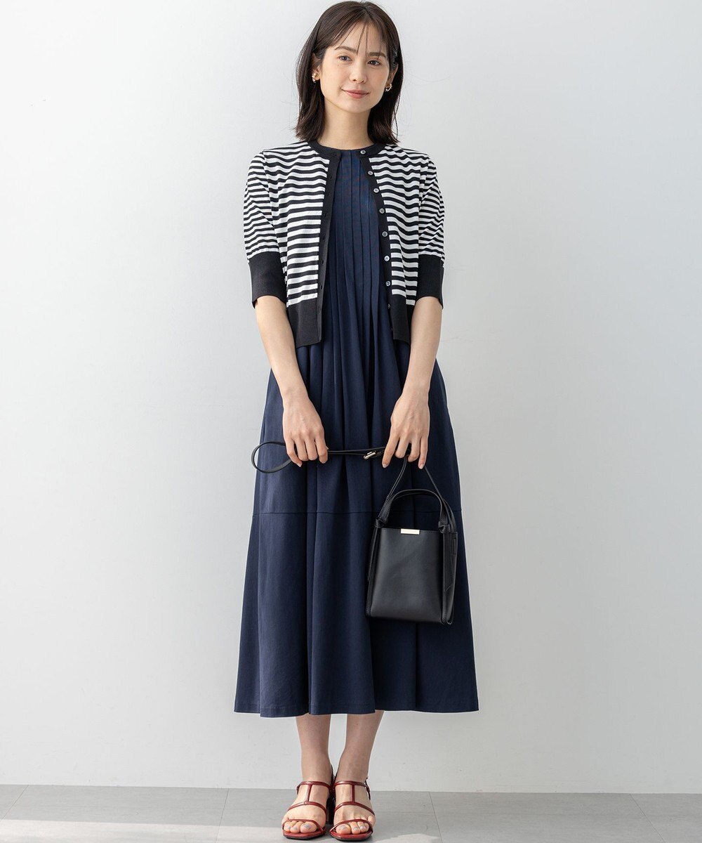 組曲 L ドライタッチ 5分袖カーディガン 