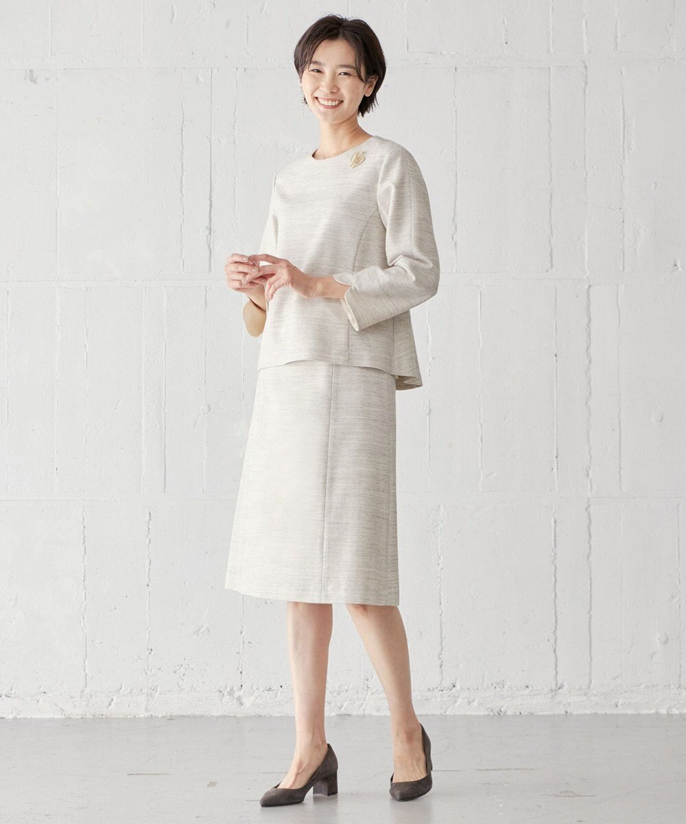 J.PRESS LADIES ライトツイードストレッチ スカート 