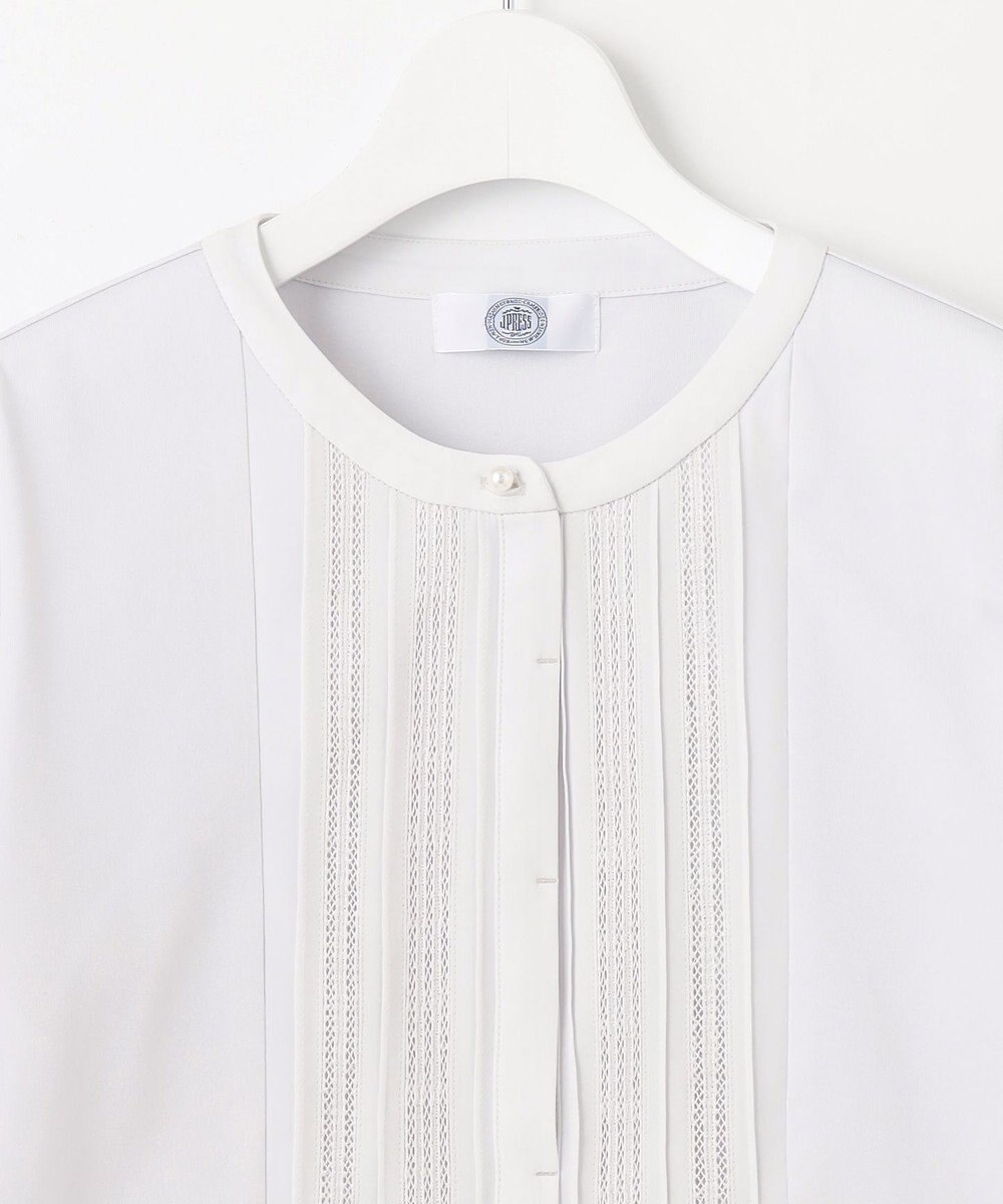 J.PRESS LADIES S 【吸水速乾】プレーティングジャージー ハシゴレース カットソー 