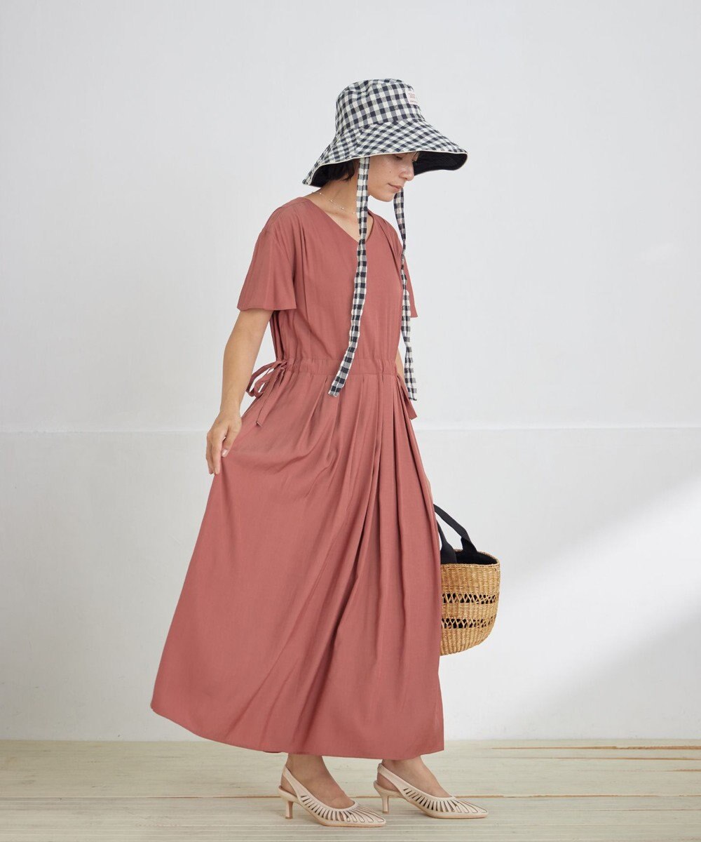 Tiaclasse L 【洗える】サイドリボンドロストワンピース 