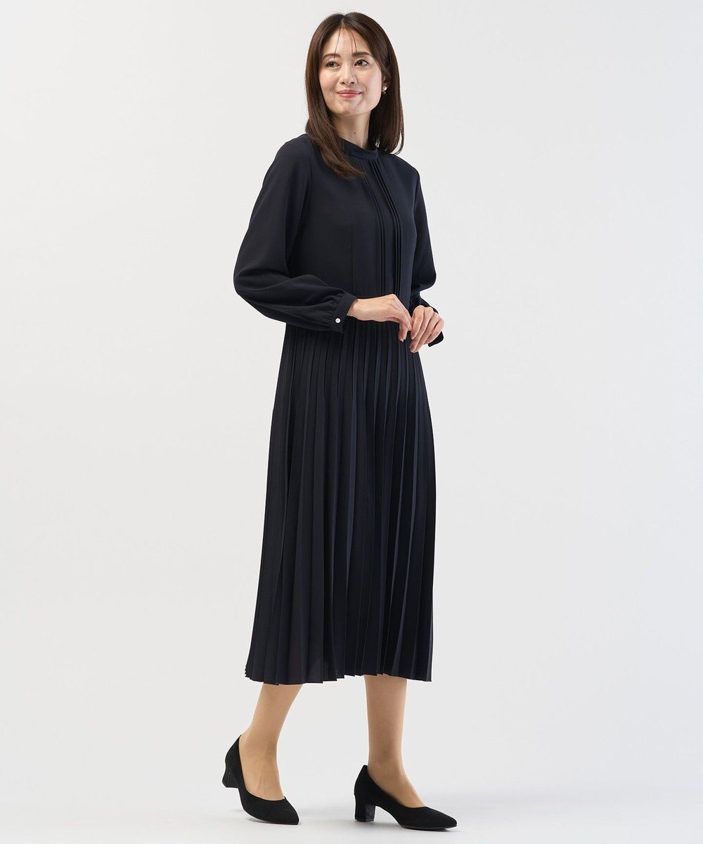 J.PRESS LADIES S ノルディス2wayジョーゼット プリーツ ワンピース 