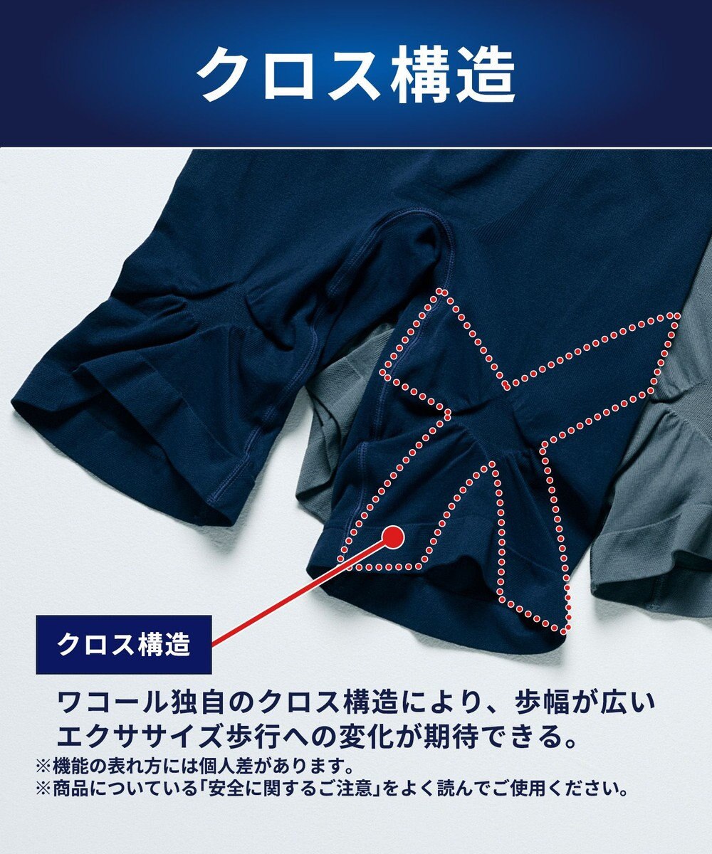 WACOAL MEN スパッツ 【CROSSWALKER】 吸放湿性 吸汗速乾性 前閉じ ロング丈 メンズ インナー GX6008 /ブロス バイ ワコールメン 