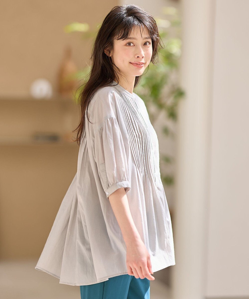 ANY ピンタックブラウス 