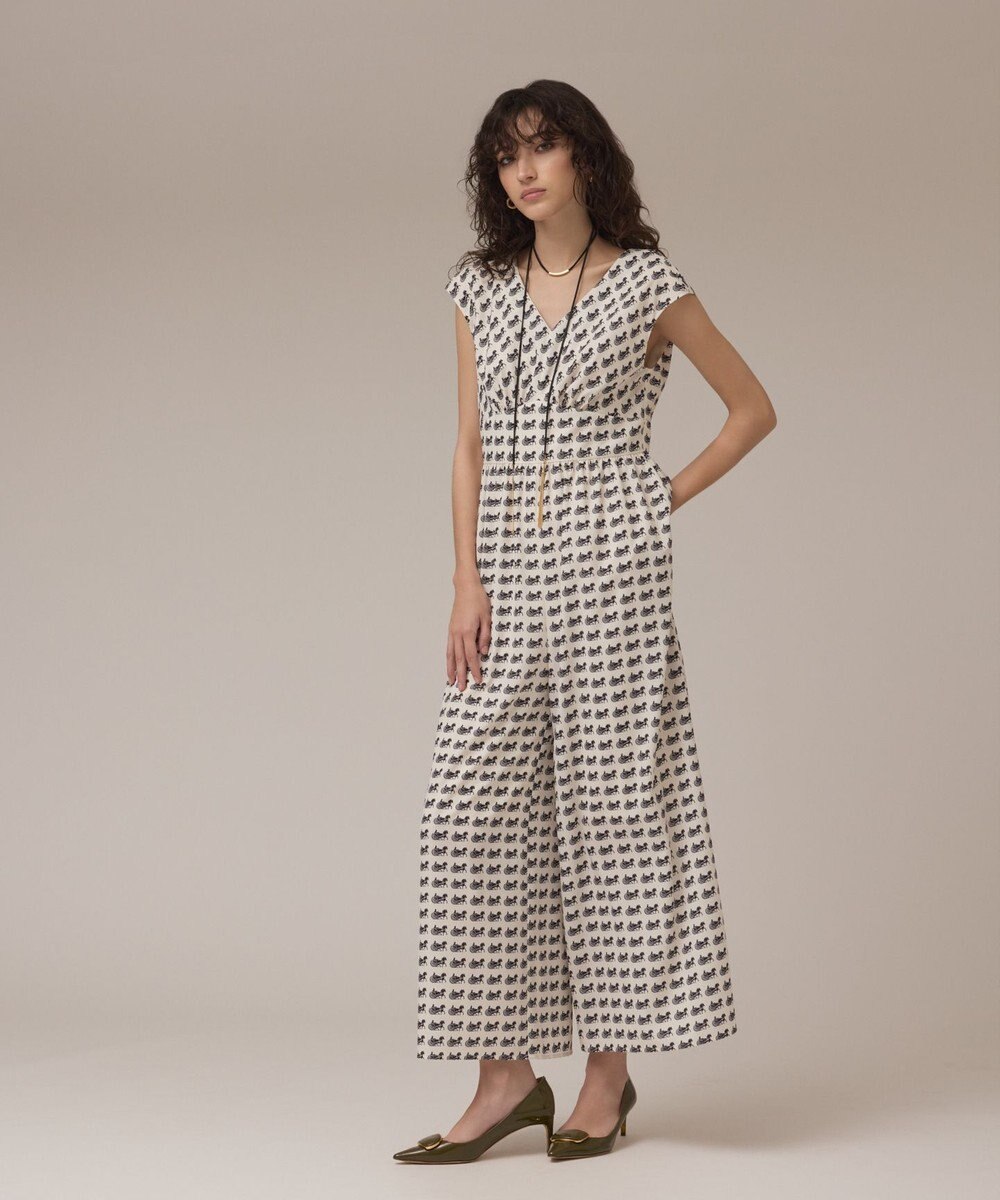 GRACE CONTINENTAL ホースプリントサロペット 