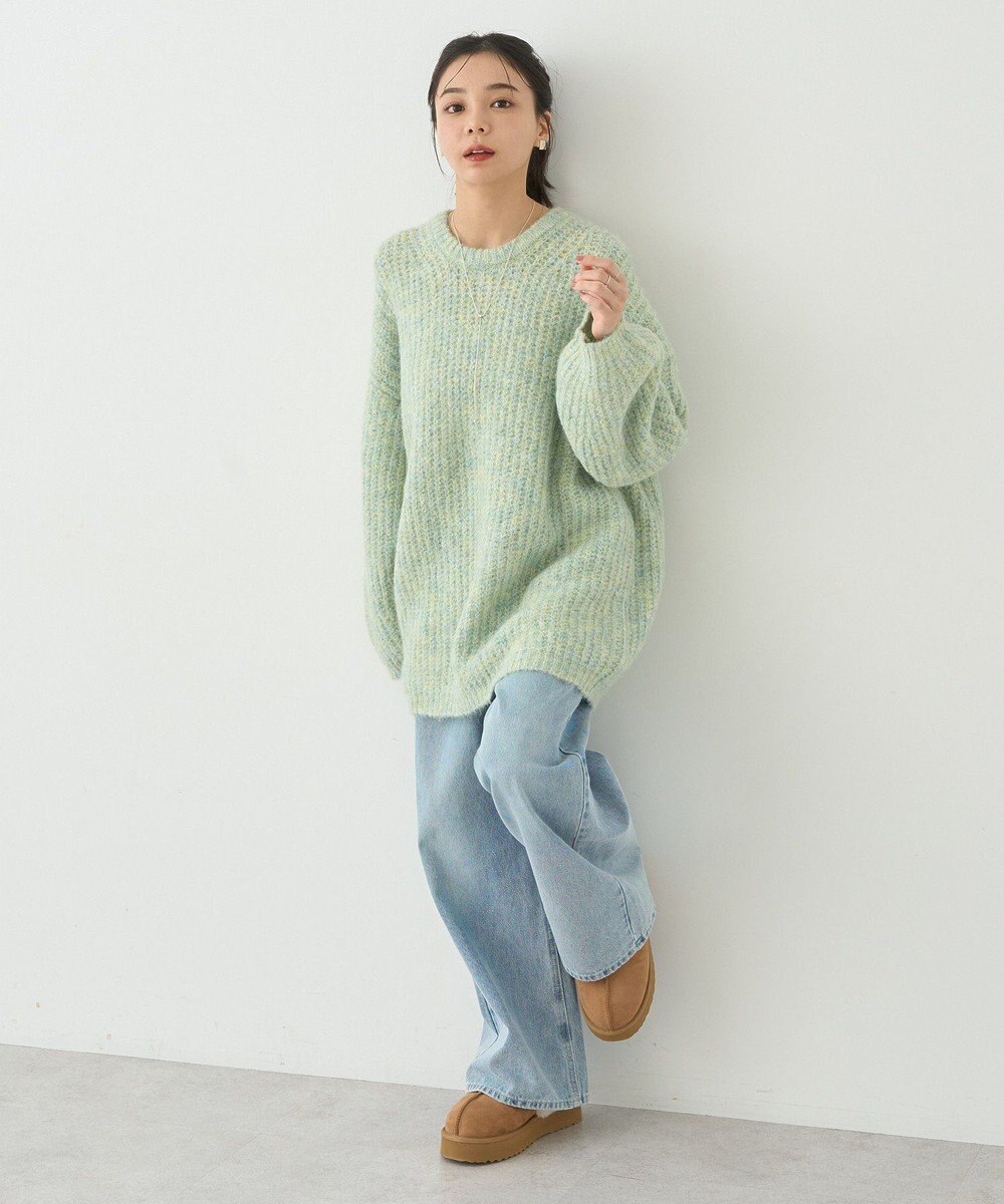 earth music&ecology ふわふわＭＩＸヤーンチュニック 