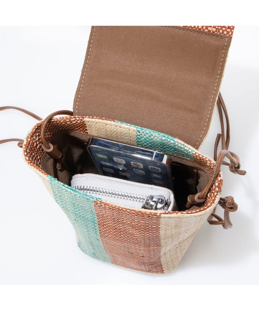 UNBILLION kakatoo ラフィアストライプミニショルダーバッグ 