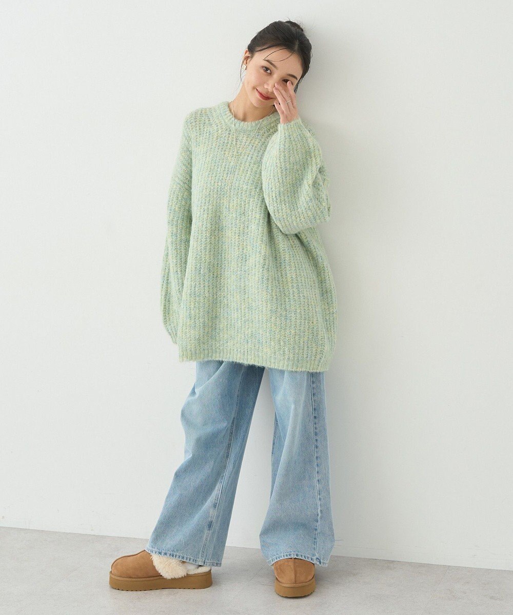 earth music&ecology ふわふわＭＩＸヤーンチュニック 