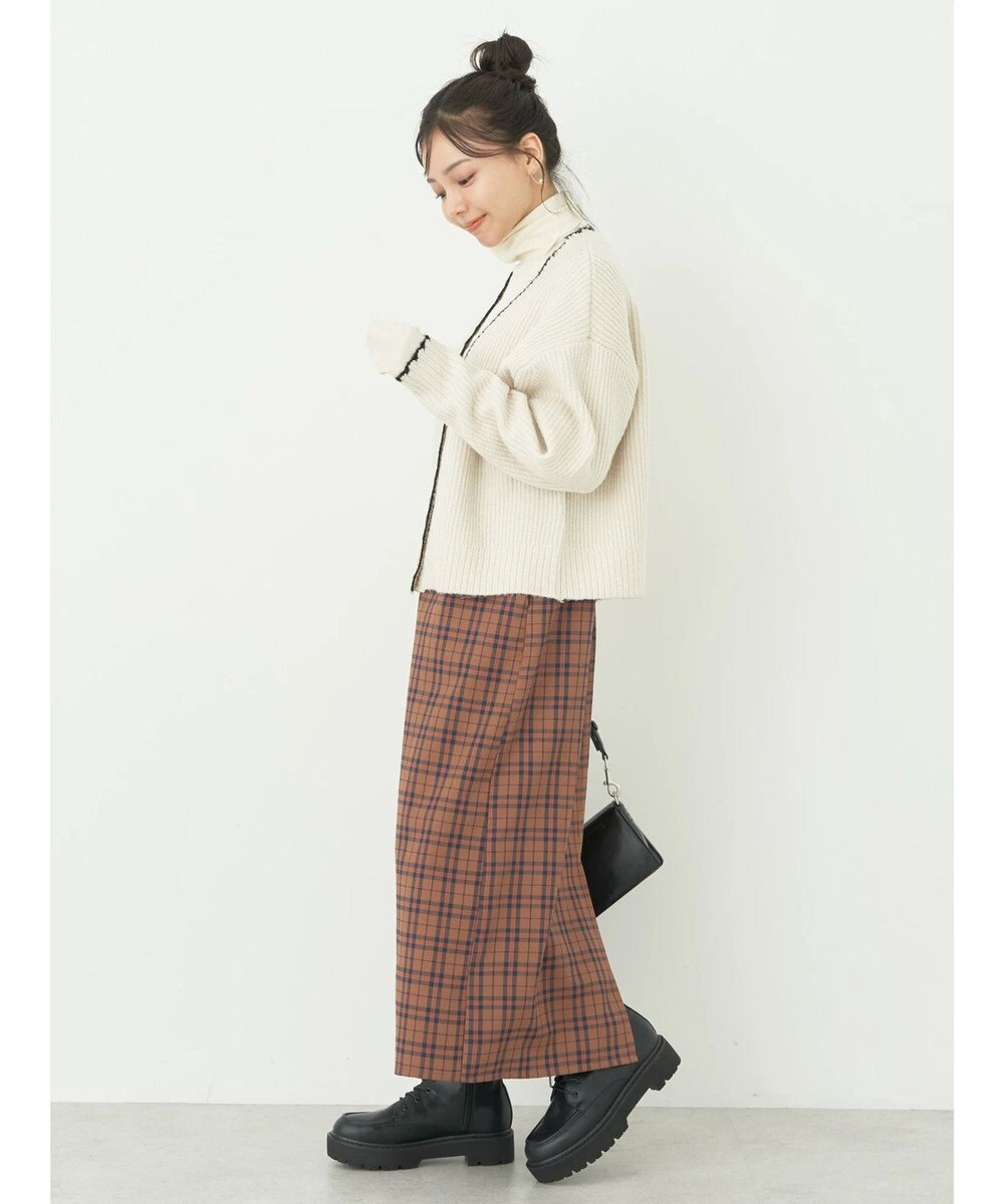 earth music&ecology スカラップニットカーディガン 