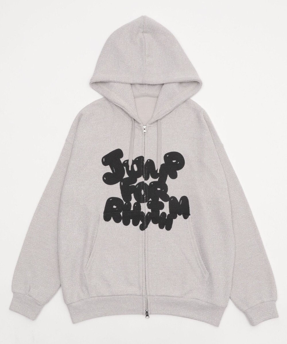 WEGO 【ユニセックス着用ITEM/MLサイズ展開】メッシュロゴジップパーカー 