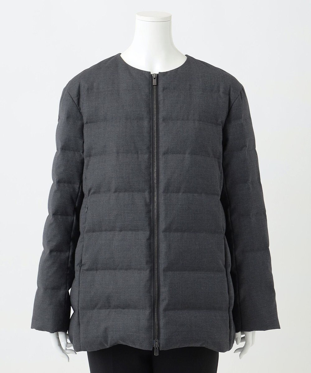 23区 S 【R(アール)】ウールダウン マフラー付きノーカラーコート 