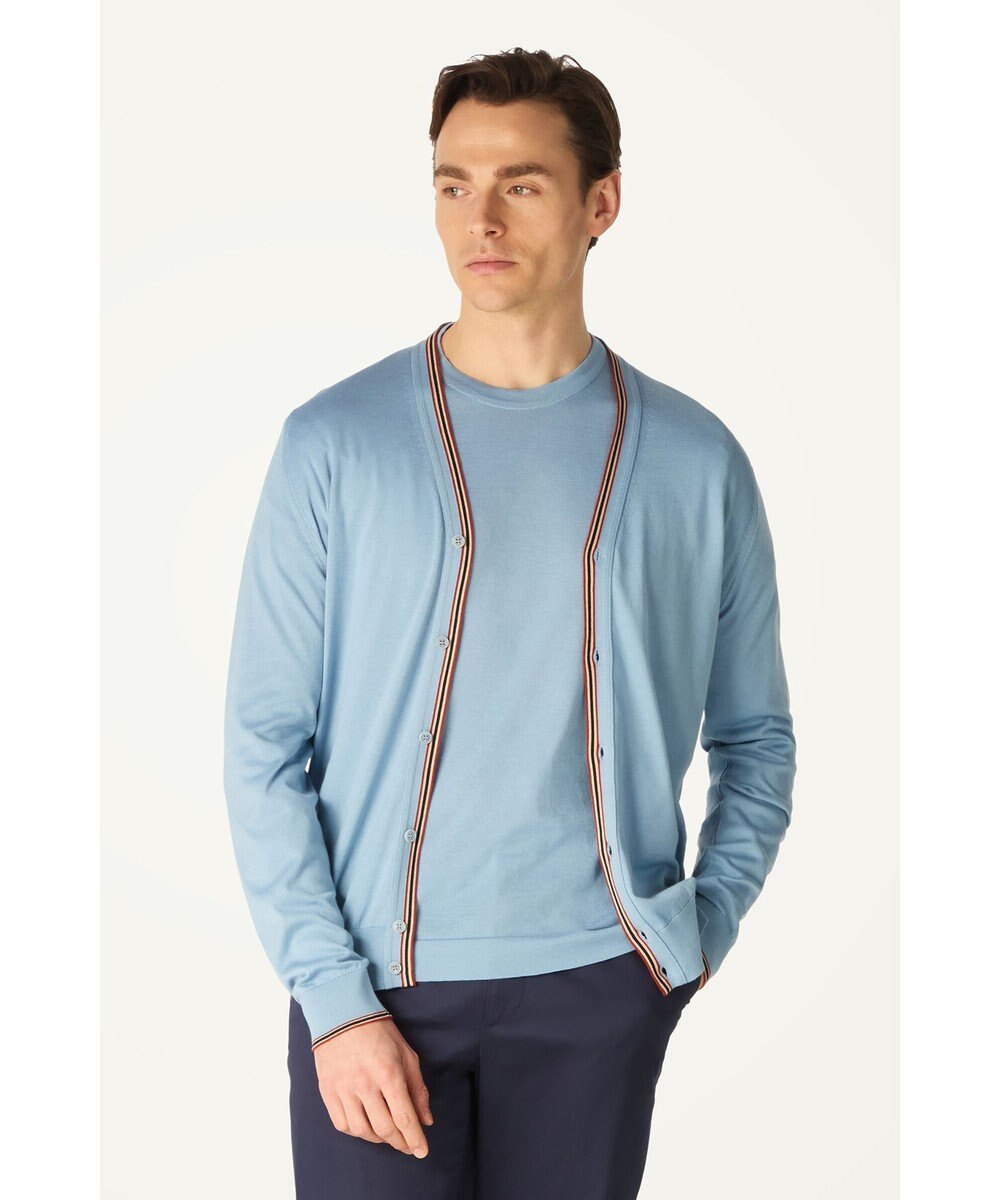 DAKS John Smedley for DAKS ハウスストライプカーディガン 